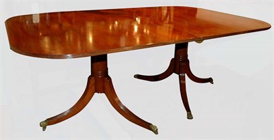 Lot 283 - Regency Style Mahogany Double Pedestal Dining...