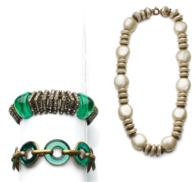 Lot 34 - Art Deco Necklace and Two Bracelets