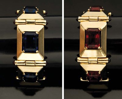 Lot 67 - Two Art Moderne Bracelets
