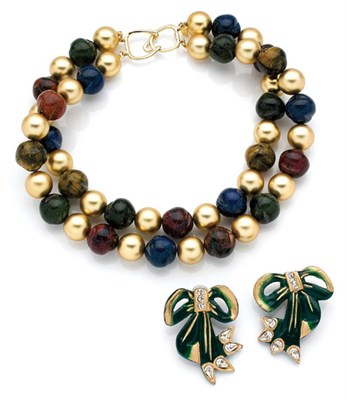 Lot 118 - Pair of Billy Boy Dancing Bow Earrings
