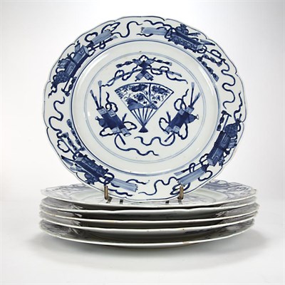 Lot 182 - Set of Six Chinese Porcelain Plates Kangxi...