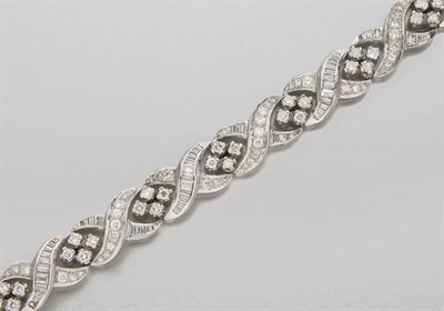 Lot 2616 - White Gold and Diamond Bracelet