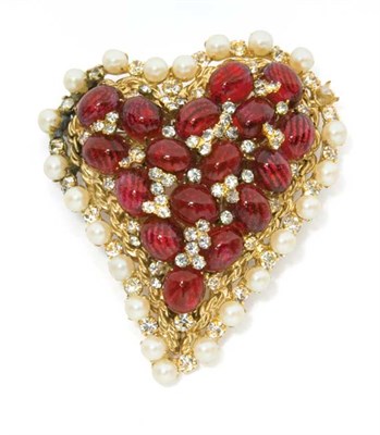 Lot 98 - Scaasi Heart Brooch