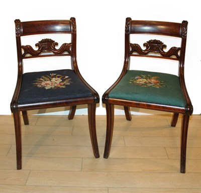 Lot 2171 - Pair of Classical Mahogany Side Chairs New...