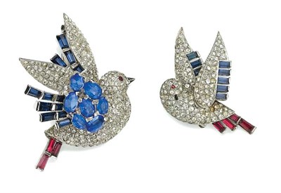 Lot 73 - Two Joseph Mazer Bird Pins