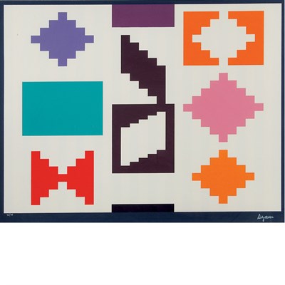 Lot 73 - Yaacov Agam [COMPOSITION] Color screenprint,...