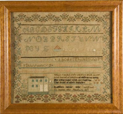 Lot 2281 - Needlework Sampler Second quarter of the 19th...