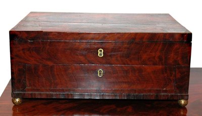 Lot 2173 - Regency Mahogany Work Box Early 19th century...