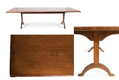 Lot 2231 - Shaker Cherry, Maple and Pine Trestle Table...