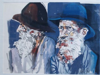 Lot 47 - Moshe Gat Israeli, b. 1935 (i) Two Figures...