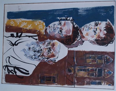 Lot 34 - Moshe Gat Israeli, b. 1935 (i) Three Figures,...
