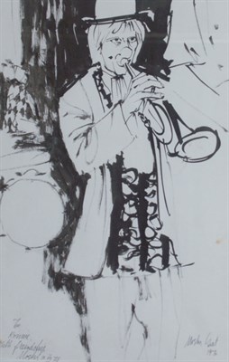 Lot 44 - Moshe Gat Israeli, b. 1935 (i) Clown With a...