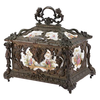 Lot 103 - KPM Berlin Porcelain Company Bronze Mounted...