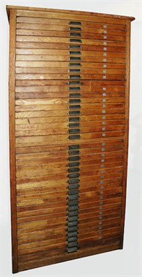 Lot 212 - Oak Folio Cabinet Height 69 inches, width 37...
