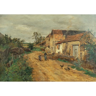 Lot 18 - Edmond Marie Petitjean French, 1844-1925 Farm...