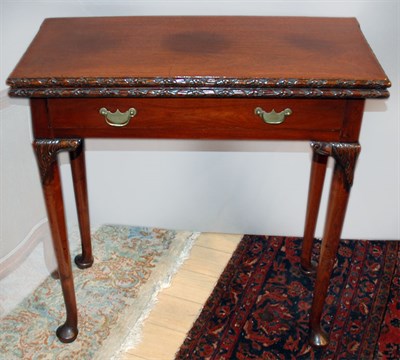 Lot 3453 - George III Mahogany Fold-Over Card Table...