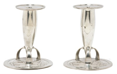 Lot 4390 - Pair of Tudric Pewter Candlesticks Circa 1900...