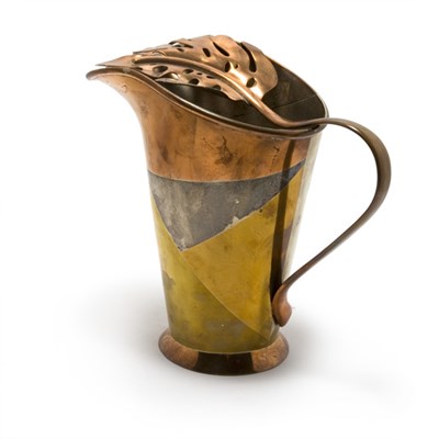 Lot 3234 - Los Castillo Mixed Metal Pitcher Height 9 1/2...
