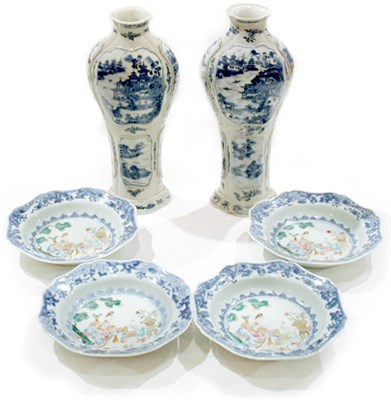 Lot 2118 - Pair of Chinese Export Blue and White...