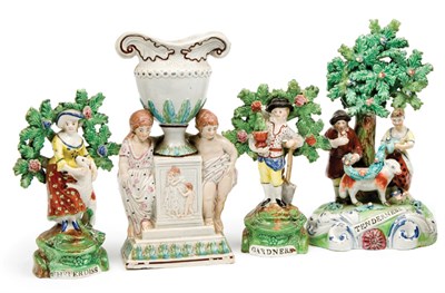 Lot 2331 - Group of Staffordshire Pottery Figures and...
