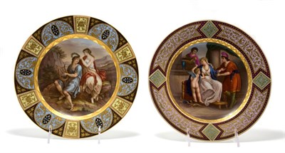 Lot 4256 - Two Vienna Style Gilt Decorated Porcelain...