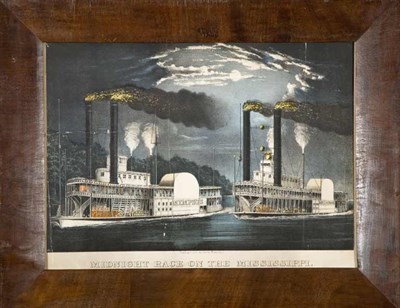 Lot 92 - Currier & Ives, publishers MIDNIGHT RACE ON...