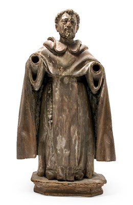Lot 76 - Continental Fruitwood Figure of a Monk...