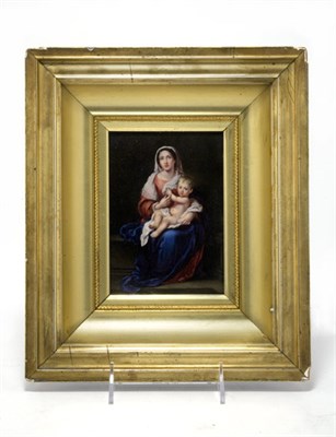 Lot 4154 - Framed KPM Porcelain Plaque of the Madonna and...