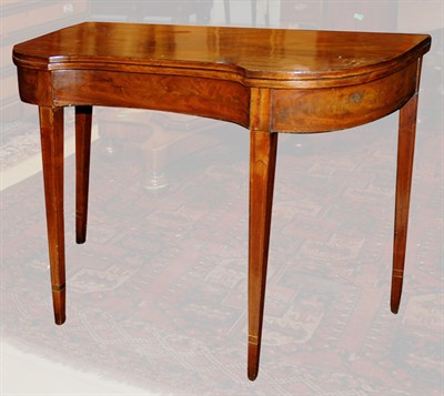 Lot 2195 - Federal Inlaid Mahogany Fold-Over Card Table...