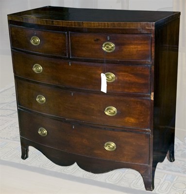 Lot 162 - George III Style Banded Mahogany Bow Front...