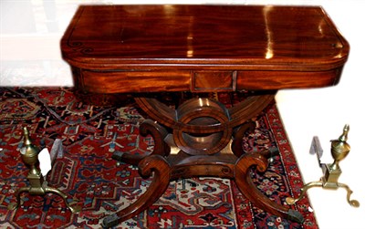 Lot 2318 - Regency Inlaid Mahogany Fold-Over Games Table...
