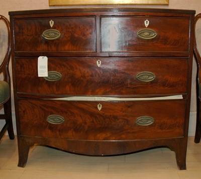 Lot 3450 - George III Style Mahogany Bow Front Chest of...