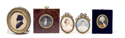 Lot 2154 - Group of Portrait Miniatures 19th/20th Century...