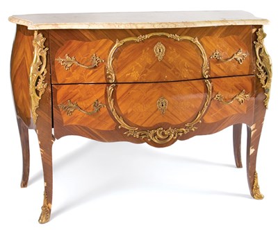 Lot 4488 - Louis XV Style Gilt-Metal Mounted Marquetry...