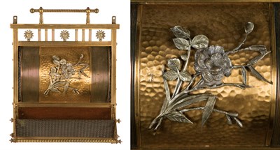 Lot 4332 - Aesthetic Movement Metal Hanging Shelf...