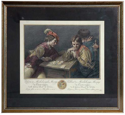 Lot 71 - After G. Hutin QUADRO DI MICHELANGELO, MERIGI...