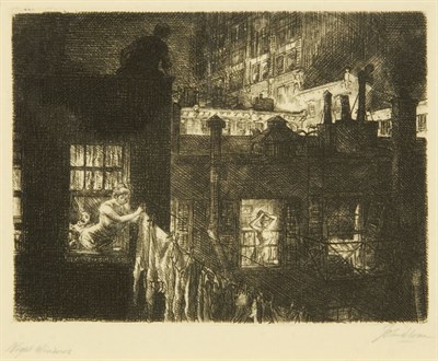 Lot 3418 - John Sloan (1871-1951) NIGHT WINDOWS (MORSE...