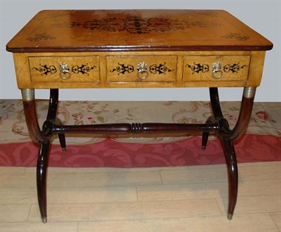 Lot 606 - Neoclassical Style Marquetry Inlaid Fruitwood...