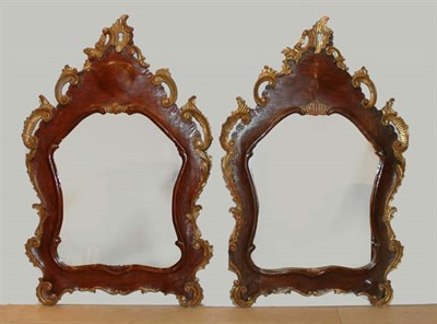 Lot 542 - Pair of Rococo Style Italian Mirrors Height 30...