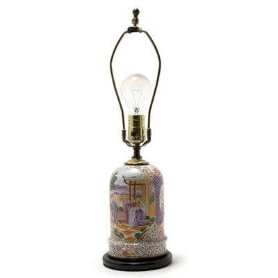 Lot 465 - Newhall Porcelain Bell-Form Jar Mounted as a...