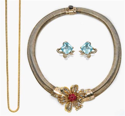 Lot 46 - Corocraft Gilt Sterling Retro Choker