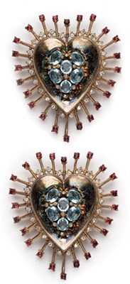 Lot 92 - Pair of Trifari Heart Clips