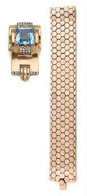 Lot 91 - Trifari Retro Bracelet and Clip