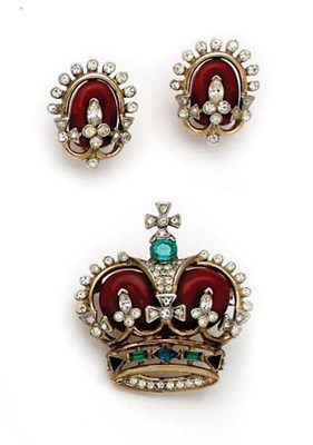 Lot 87 - Trifari Coronation Demi-Parure