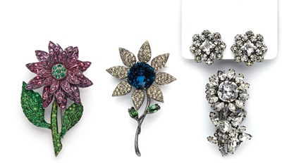 Lot 31 - Three Floral Pins, Two Tremblant