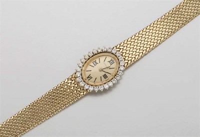 Lot 2613 - Gold and Diamond Wristwatch