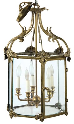 Lot 317 - William IV Brass Hanging Lantern 19th Century...