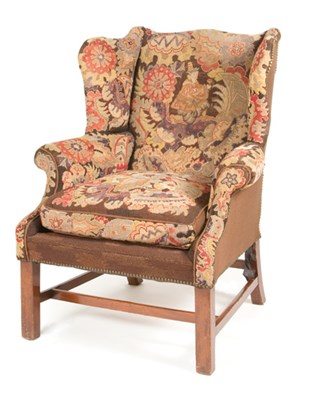 Lot 237 - George III Mahogany Wing Chair Third quarter...