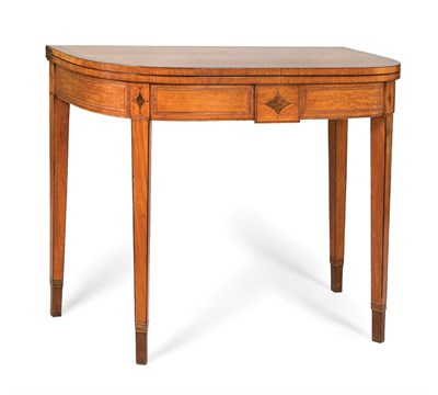 Lot 343 - George III Rosewood and Satinwood Fold-Over...
