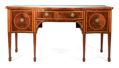 Lot 239 - George III Tulipwood Banded Mahogany Sideboard...